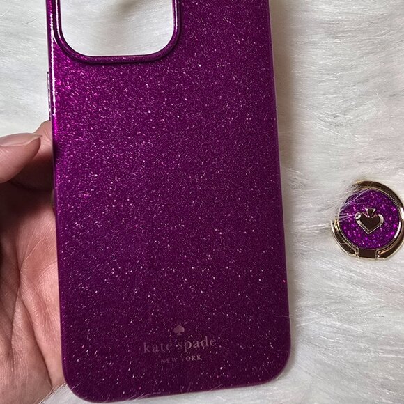 Kate Spade Glitter iPhone 15 Case KJ084 - Picture 4 of 6